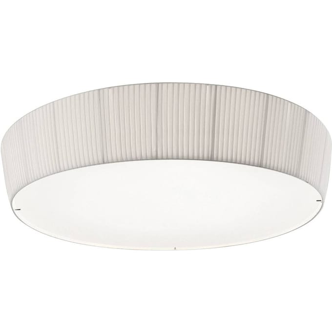 Bover LED plafondlamp Plafonet, Ø 95 cm, wit, aluminium/stof