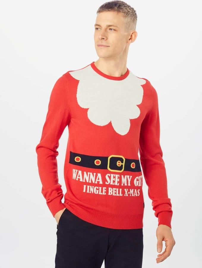 Blend Kersttrui trui Wit-L