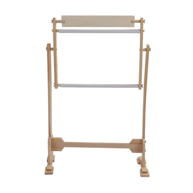 Verstelbare Borduurstandaard Hout Kruissteek Borduurframe Houder 360 Graden Gedraaid beige