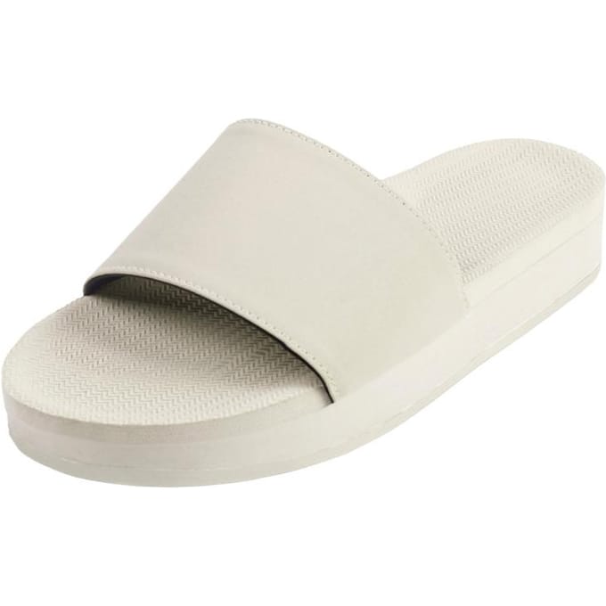 Sandale Plateforme Indosol   Sel de Mer Platform Slide - Sea Salt/Sea Salt (W4-5) white