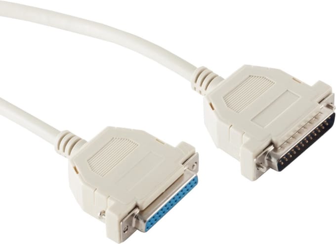 Seriële RS232 verlengkabel 25-pins SUB-D (m) - 25-pins SUB-D (v) - 7 meter