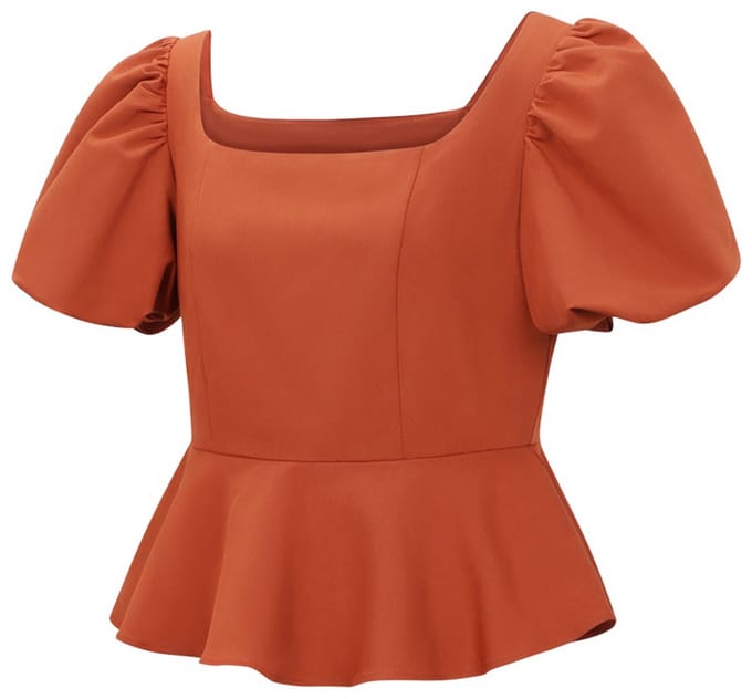 Gimme - The Ariana Top – Stijlvolle Ribgebreide Top – Onmisbare Essential met Structuur - Oranje - Maat S