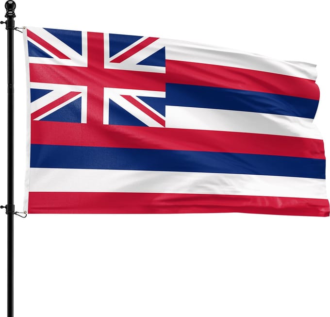 VlagDirect - Hawaïaanse vlag - Hawaï vlag - 90 x 150 cm.