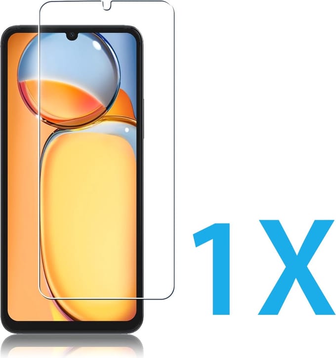 Glasplaatje Geschikt voor: Xiaomi Redmi 13C / Poco C65 - 1x Screenprotector - screen protector - glas - bescherm - beschermglas