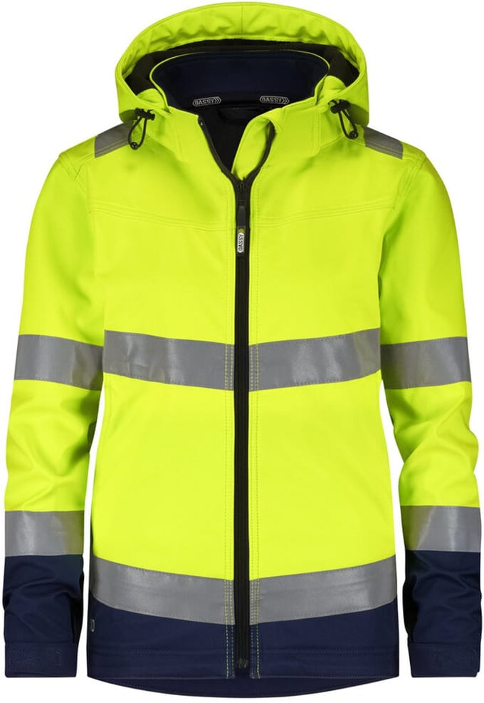 Hogezichtbaarheidssoftshelljas voor dames