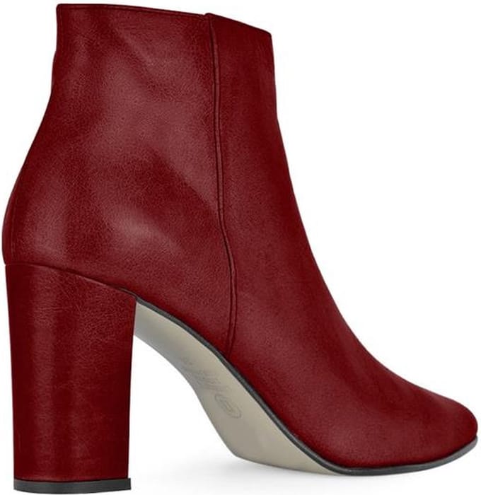 Noë Shoes Nirma Enkellaars Wine