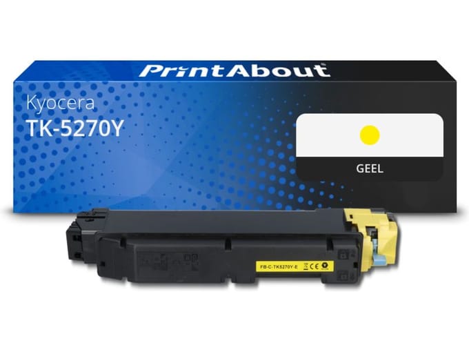 PrintAbout huismerk Toner TK-5270Y Geel Geschikt voor Kyocera