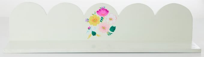 Rice Houten Wandplank (56x11x13 cm) Wit.