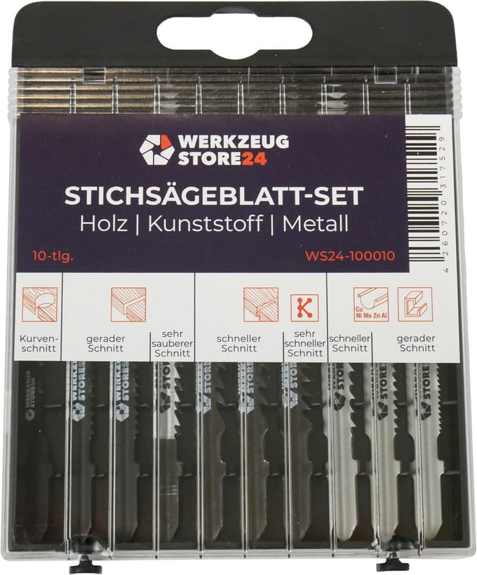 WS24 decoupeerzaagbladenset 10-delig hout/metaal WS24-100010