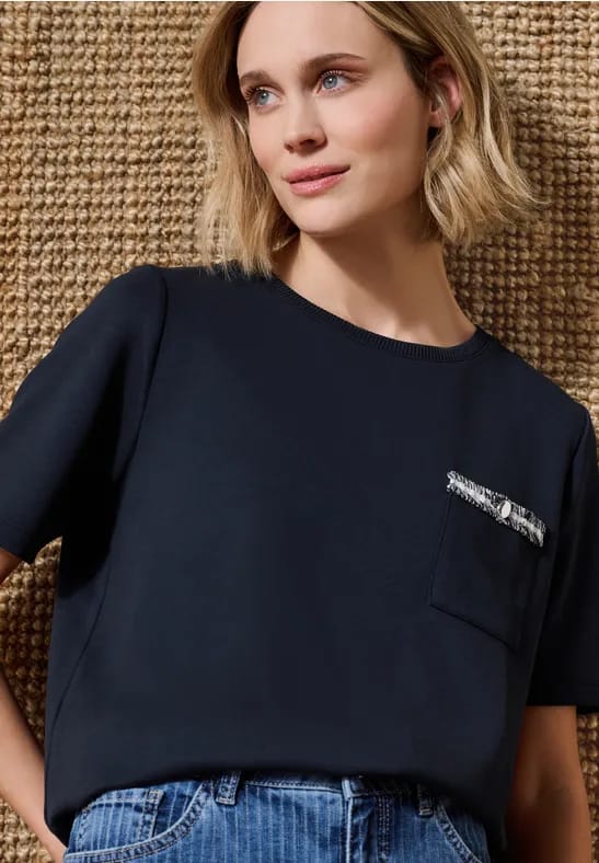 Shirt met decoratieve borstzak