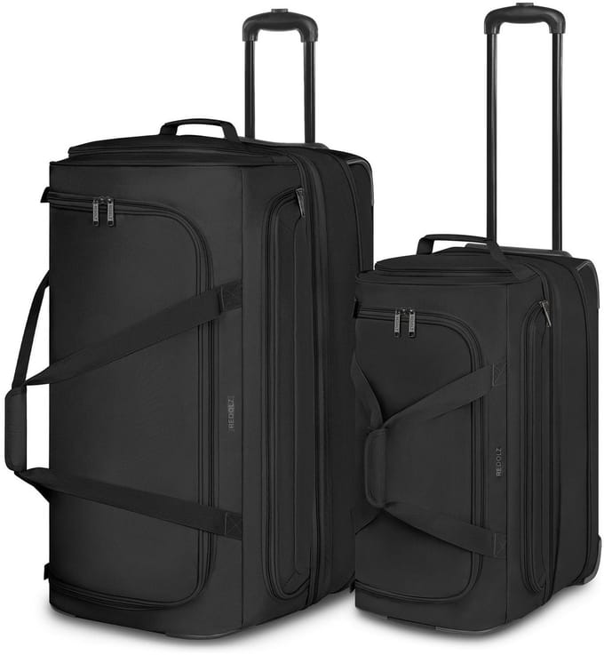 REDOLZ reistas trolley Duffle Essentials Wheeled Duffle Set L Exp. + M Exp. Black zwart 70cm
