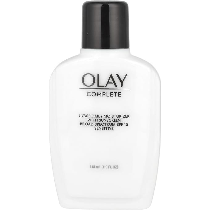 Complete, Uv365 Dagelijkse Moisturizer, met Zonnebrandcrème, Spf 15, Gevoelig, 118 ml (4.0 fl oz) white