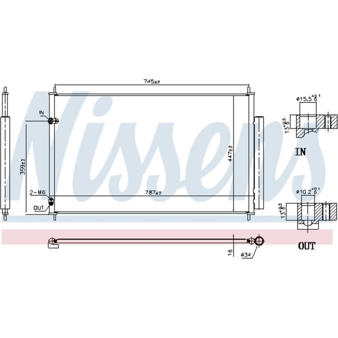 Condensator, airconditioning NISSENS 940842