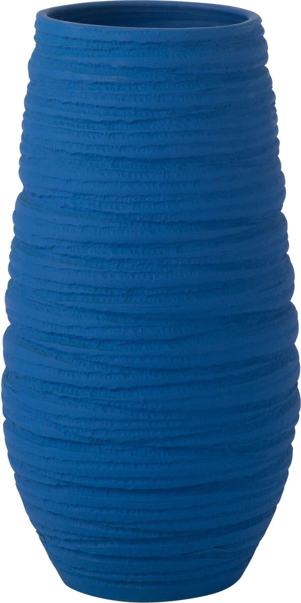 J-Line vaas Fiesta - keramiek - blauw - extra large - Ø 25 cm