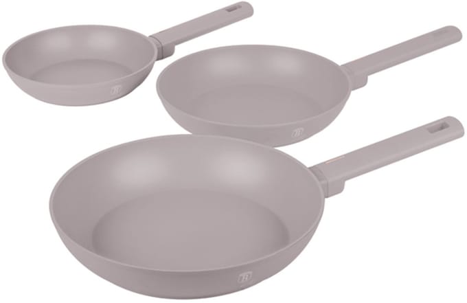 SET OF 3 TITANIUM PANS BERLINGER HAUS BH-8108 TAUPE