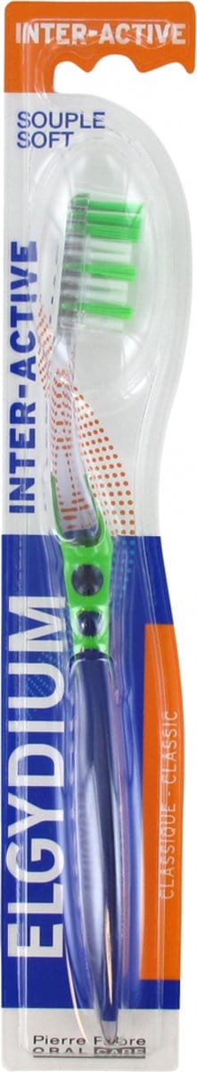 Elgydium Flexibele Inter-Actieve Tandenborstel (Kleur : Groen)