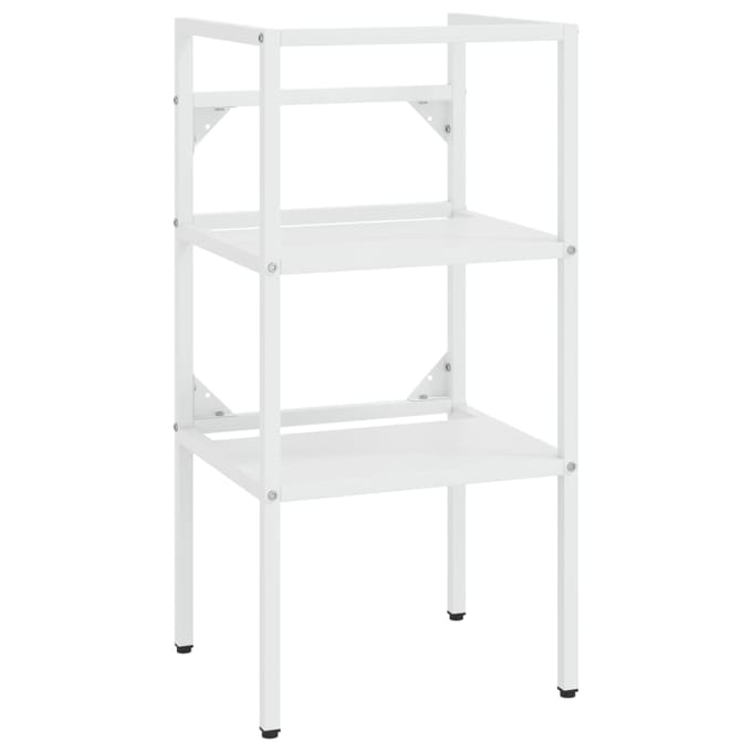 vidaXL - Wastafelframe - met - inbouwwastafel - ijzer - wit