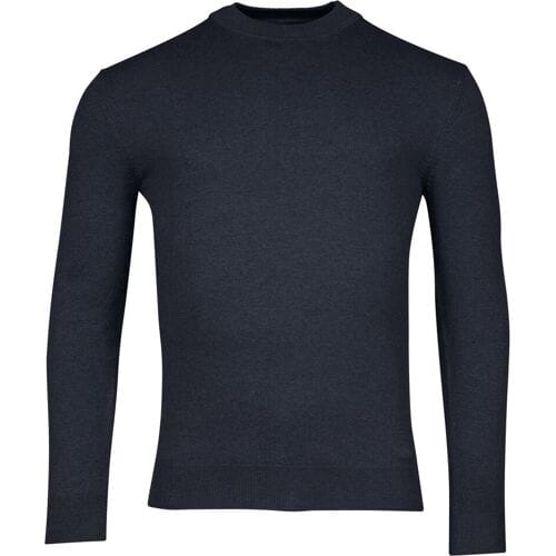 Baileys Trui Pima Cotton Uni Color Turtleneck Single Knit Deep Denim Blue / male