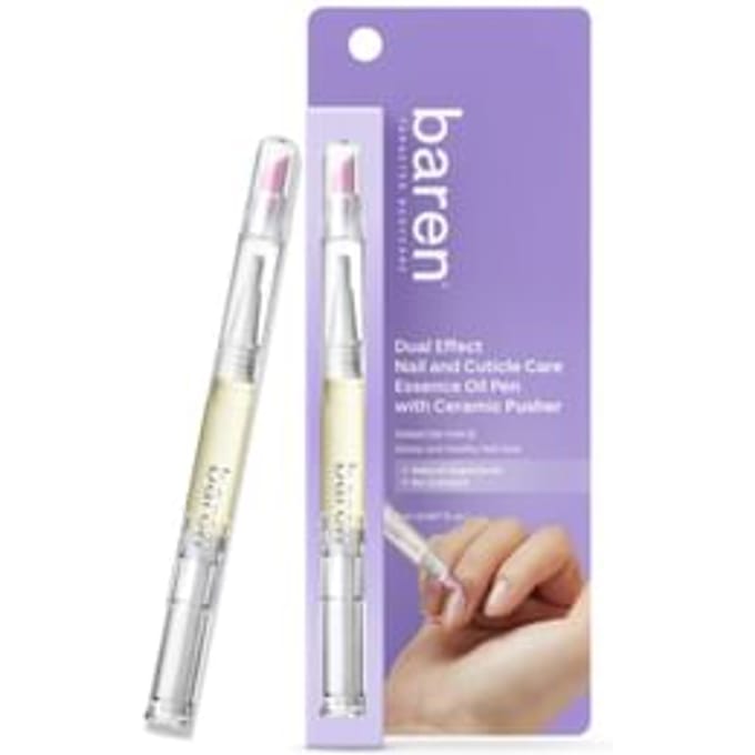 baren - Dual Effect Nail and Cuticle Care Essence Oil Pen with Ceramic Pusher 2ml