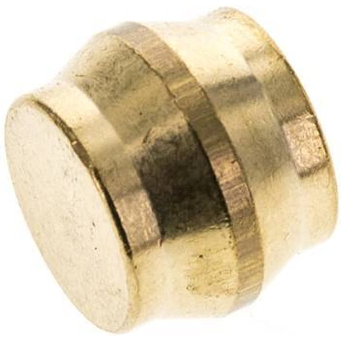 15mm Messing Plug voor Knelfitting 82 Bar DIN EN 1254-2