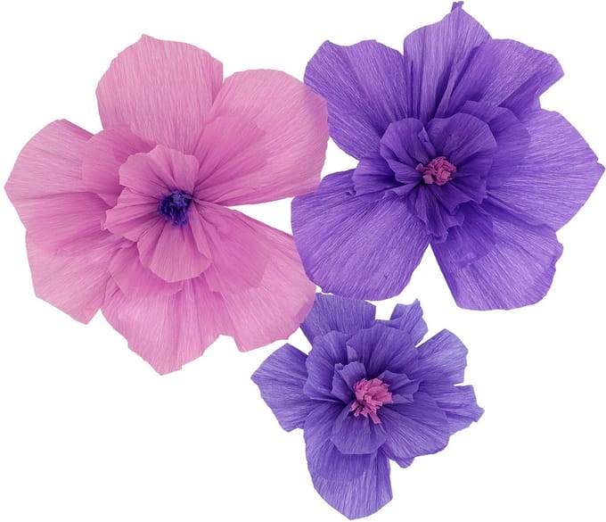 Tafeldecoratie - Flower Set - Posh Purple - 3 stuks