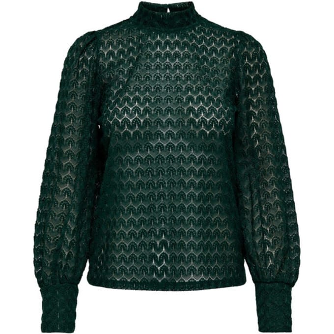 Jacqueline de Yong avery l/s lace top jrs noos 15268408 chocolate torte