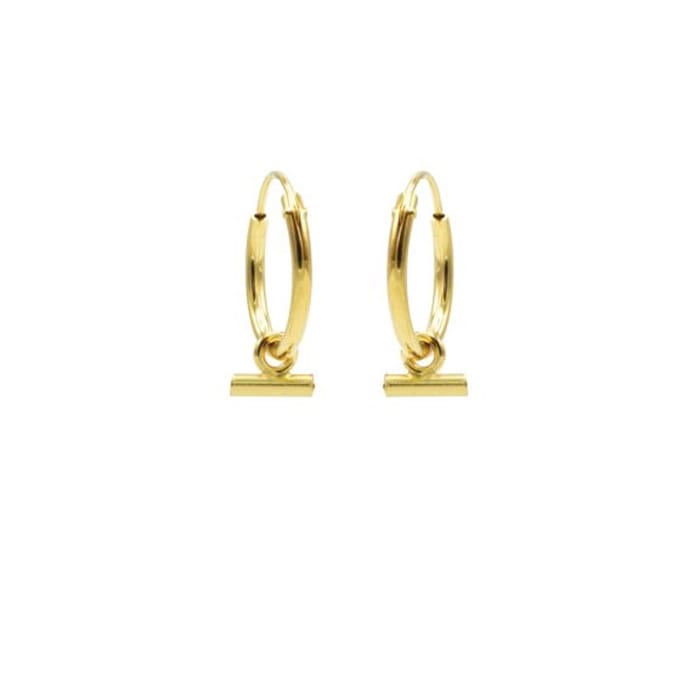 Karma symbols Oorring horizontaal tube goud M2976