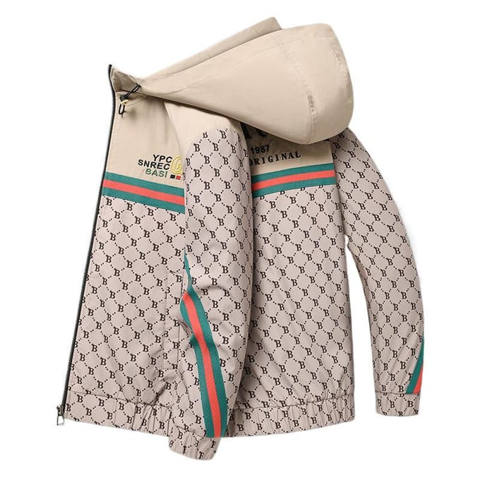 Jas Nieuwe Lente- en Herfsttrend Casual Jeugd Splicing Capuchonjas M gray