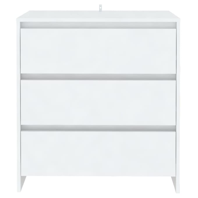 vidaXL - Dressoir - 70x41x75 - cm - bewerkt - hout - wit