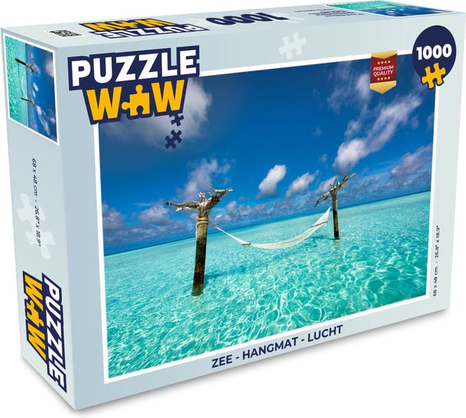 Puzzel Zee - Hangmat - Lucht - Legpuzzel - Puzzel 1000 stukjes volwassenen