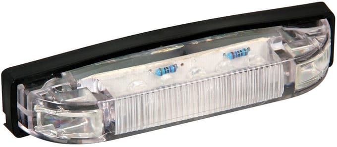 6 led light - 24V - Wit