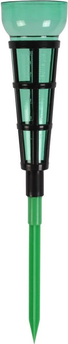 Regenmeter met grondpen - 95 cm - groen - kunststof - neerslagmeter