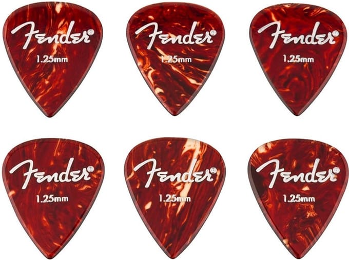 Fender Aero acrylic Plectrum 1.25 mm 6-pack