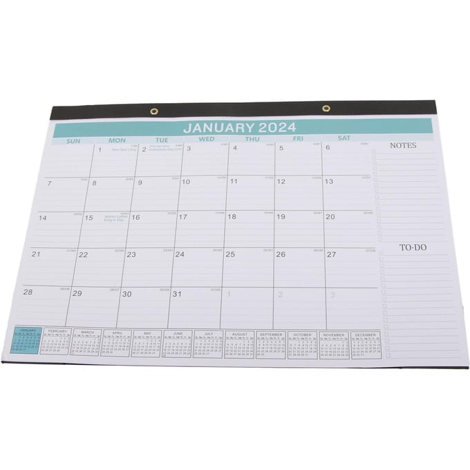 2024.01‑2025.06 Calendrier des Jours Fériés Compte à Rebours 365 Calendrier Créatif Mural de Bureau white