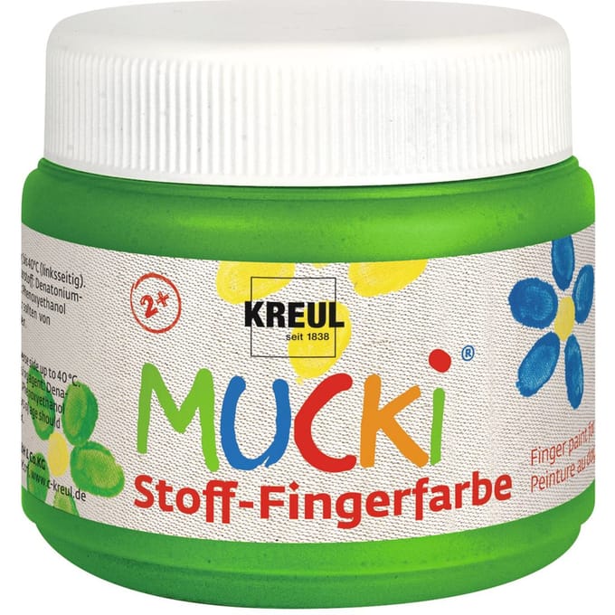MUCKI-stof-Vingerverf, 150 ml - Groen