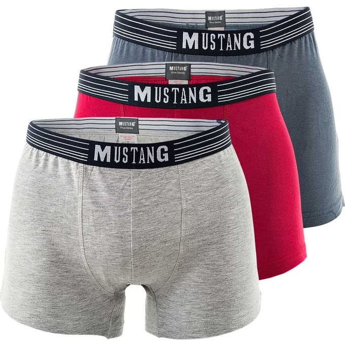 Mustang Boxershorts Retroshorts True Denim 3er Pack Set van 3
