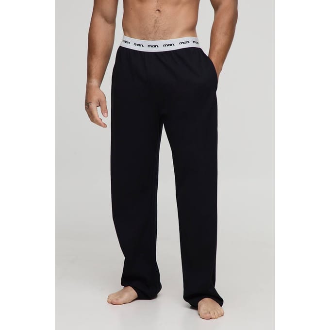 MAN Loungewear Straight Leg Jogger | Black | Size Medium