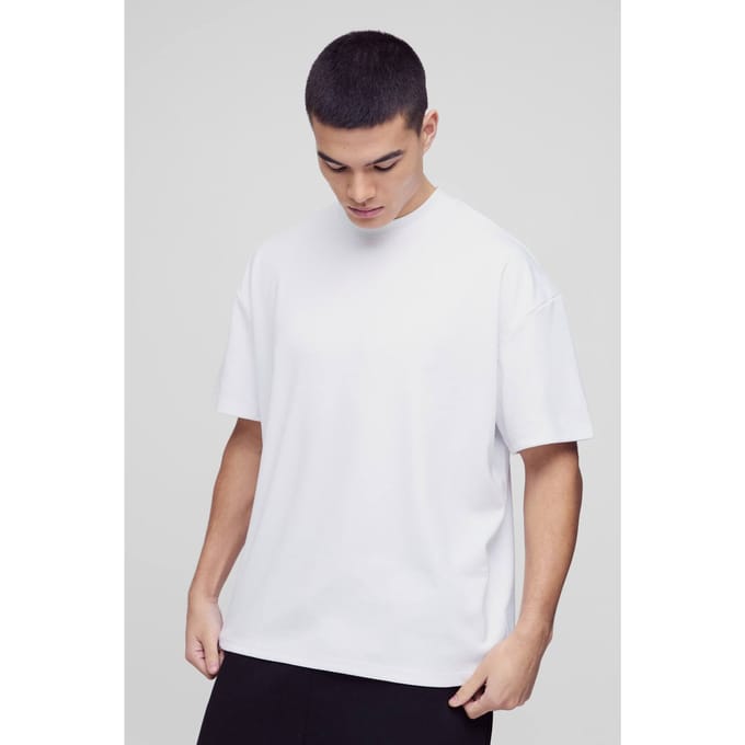 Oversized Premium Super Heavyweight T-shirt | White | Size Medium