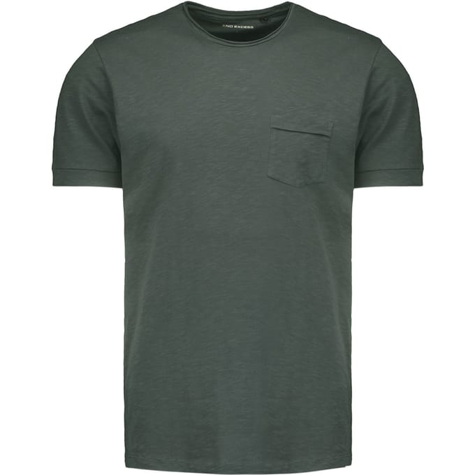 No Excess T-shirt Crewneck Solid Basic Dark Steel Größe: XL | Basic T-Shirts Outlet | Herren