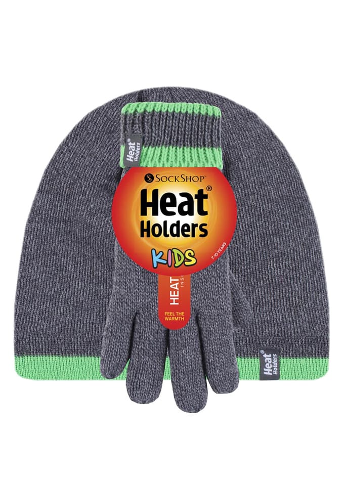 Heat Holders Kinderen Jongens Turn Over Hat Handschoenen Set - CG1P8