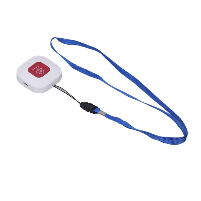 WiFi Slimme SOS Oproepknop Alarm Oproepbel Draadloze Pager voor Mantelzorger Verpleegkundige Alarmsysteem Noodgeval white