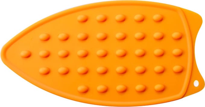 Siliconen strijkijzersteun - hittebestendig - strijkmat - strijkplank - compacte mat - oranje - Anti-verbranding - 14*26.5 cm