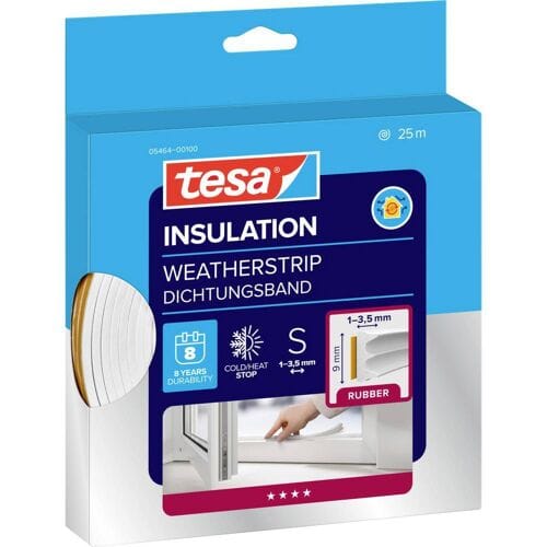tesa E-Profil 05464-00100-02 Afdichtingstape tesamoll Wit (l x b) 25 m x 9 mm 25 m