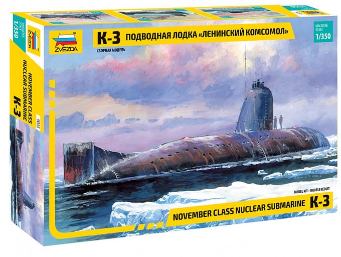 Zvezda Modelbouwpakket Militaire voertuigen - 9035 K-3 Submarine Plastic - 1:350 - Modelbouw