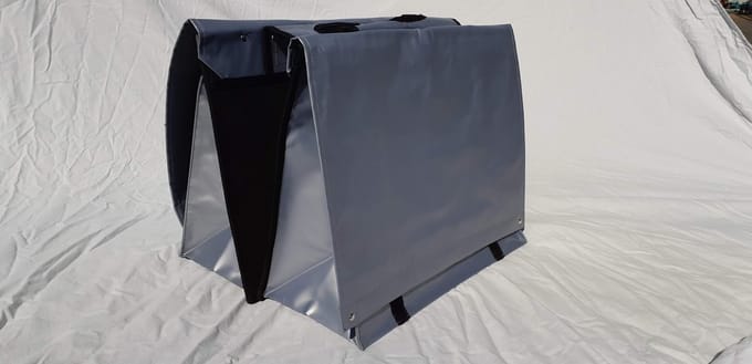 Dubbele fietstas sterk bysonil - 37 liter - zilver