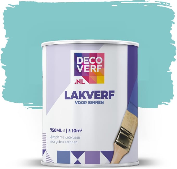 Decoverf lakverf tropisch blauw, 750ml