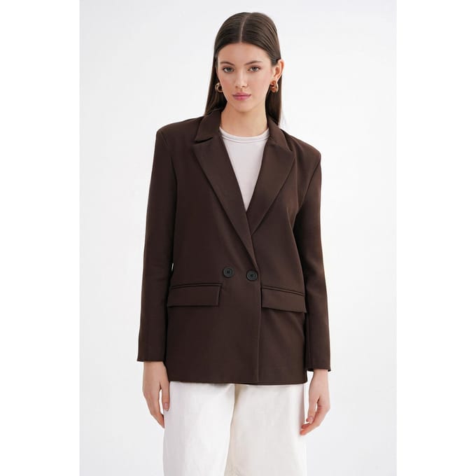 Langere Mouwen Geknoopte Blazer
