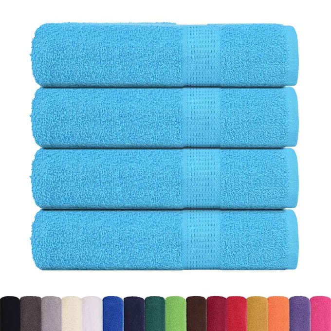 vidaXL - Handdoeken - FROGN - 4 - st - 50x100 - cm - 360 - g/m² - turquoise