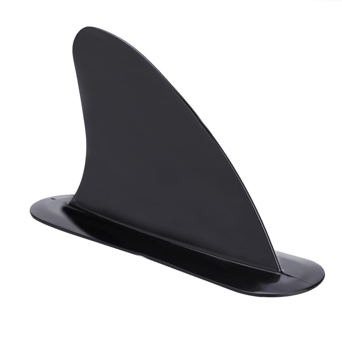 Ailerons de planche de surf robustes en PVC noir pour kayaks, canoës, bateaux à rames black