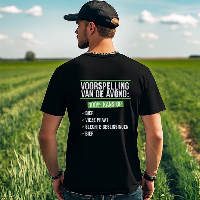 AGRIFANS® 100% Kans Op Bier - Heren T-shirt -M